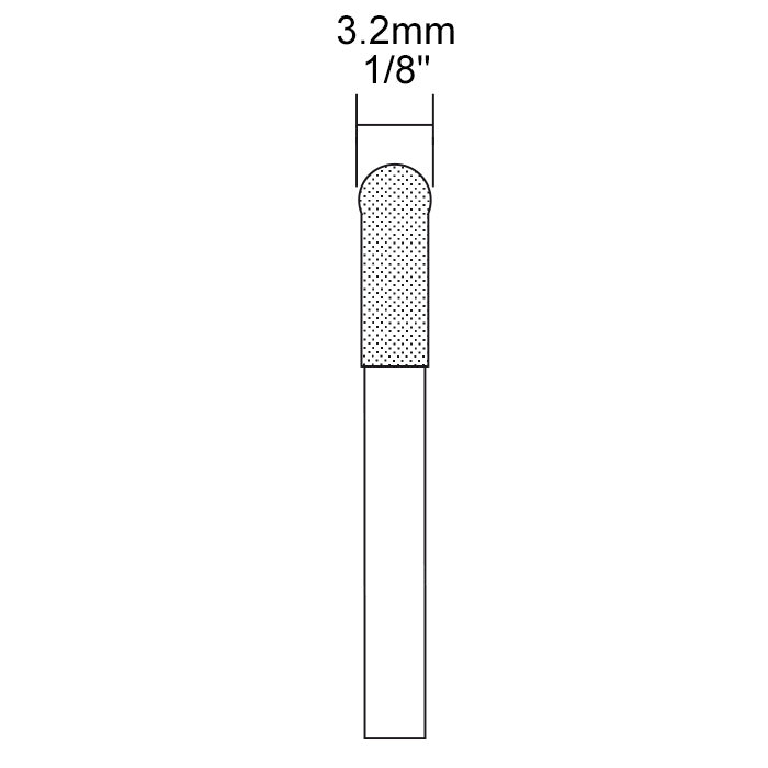 Proxxon 3.2mm Diamond Ball Bit for Glass, Tile & Stone - 28234 detail view
