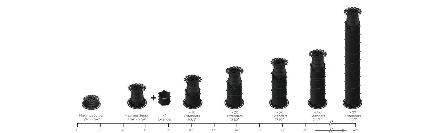 LATICRETE NXT Pedestal Max 45mm - 145mm