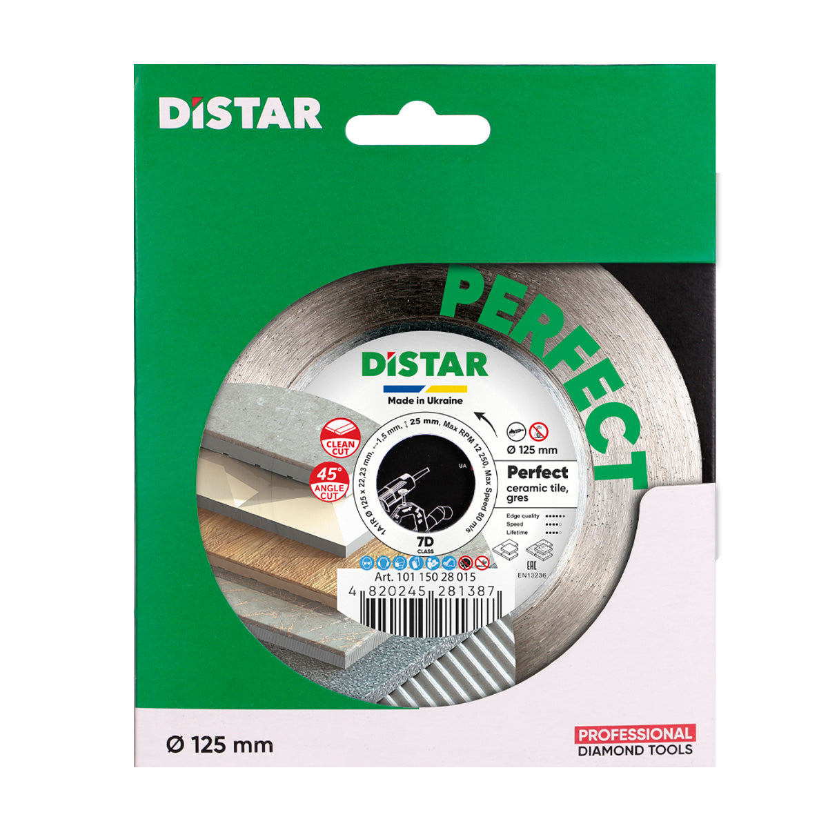 DISTAR Perfect 4.5"-5" Dry Porcelain Diamond Blade application view