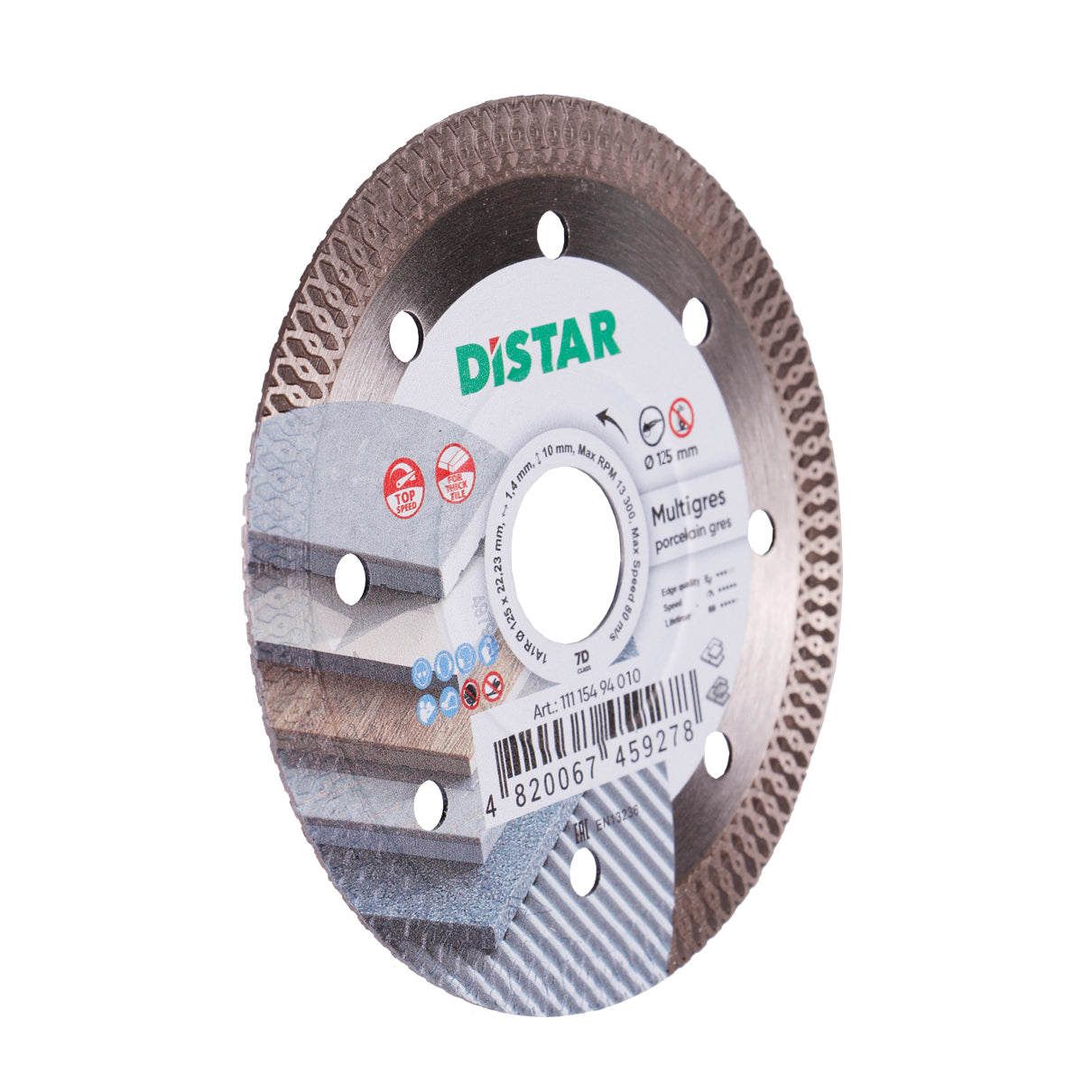 DISTAR Multigres 5" Diamond Blade - Fast Dry Cutting for Porcelain and Ceramic Tile - product image 2