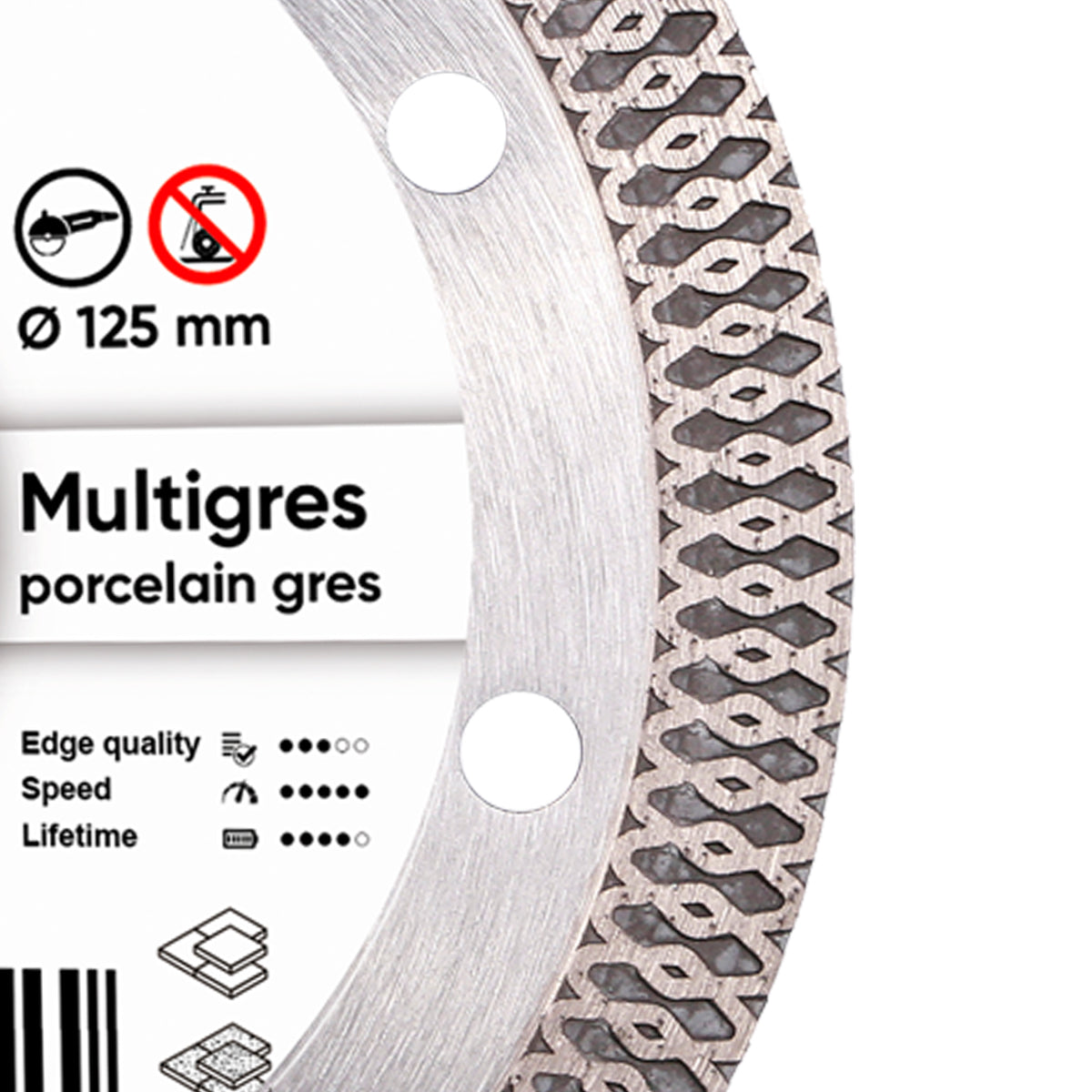 DISTAR Multigres 5" Diamond Blade - Fast Dry Cutting for Porcelain and Ceramic Tile - product image 3