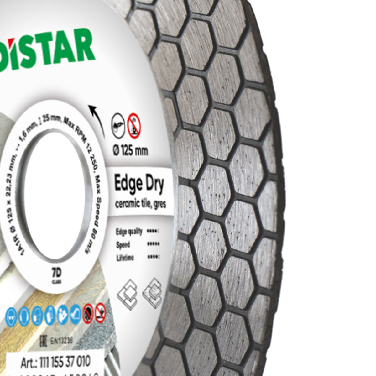 DISTAR Edge Dry 4.5"-5" 45° Miter & Grinding Blade for professional tile installation