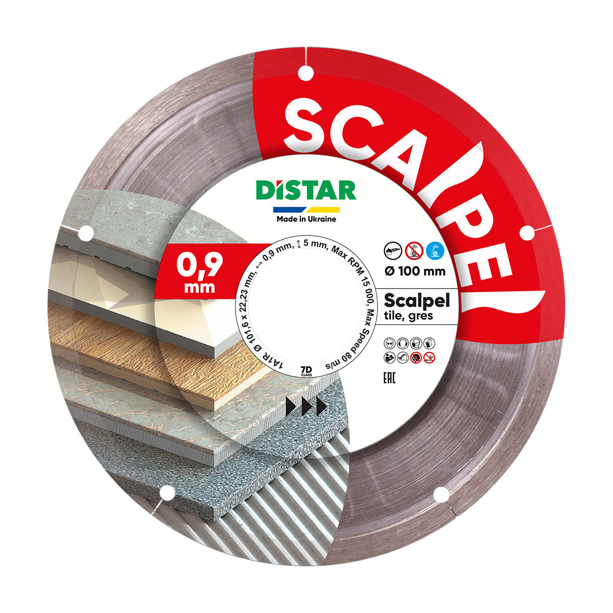 DISTAR Scalpel 4" Ultra-Thin Porcelain Diamond Blade - 0.9mm