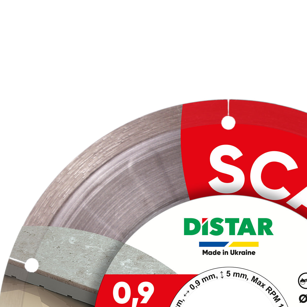 DISTAR Scalpel 4" Ultra-Thin Porcelain Diamond Blade - 0.9mm detail view