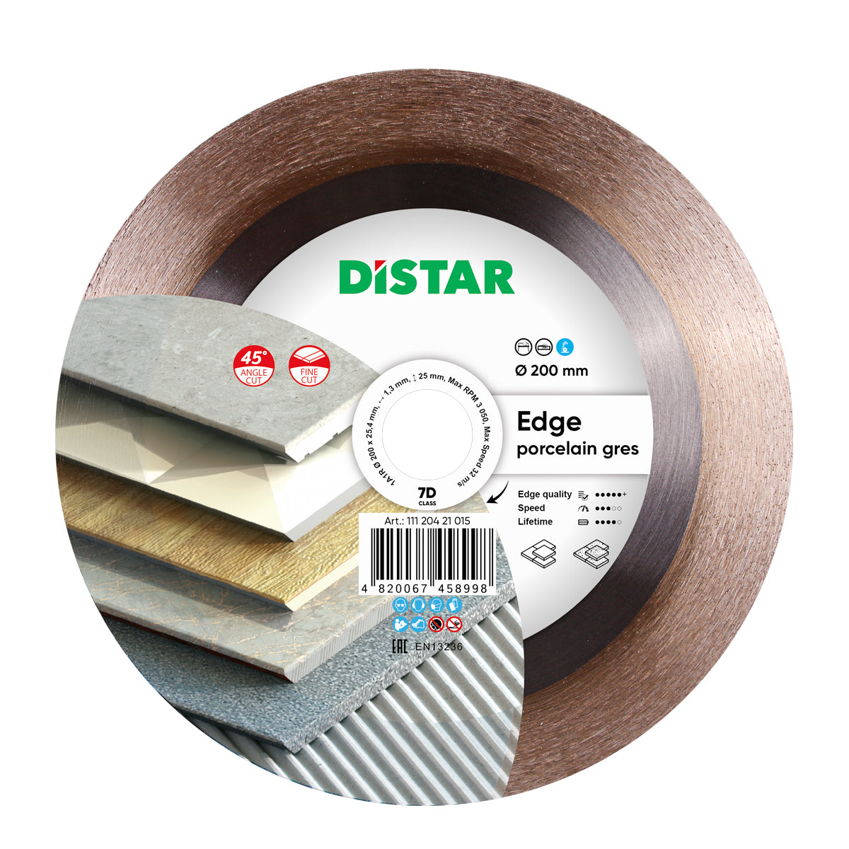 DISTAR Edge 250mm Wet 45° Miter Blade - 25.4mm Arbor