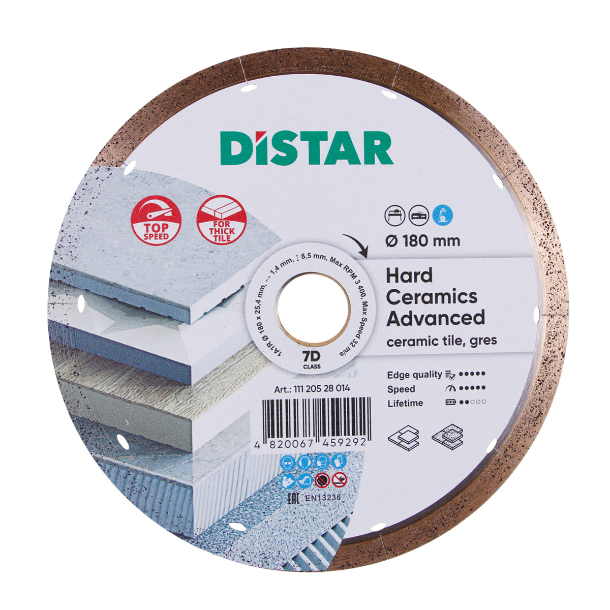 DISTAR Hard Ceramics Advanced 10" Porcelain Slab Diamond Blade