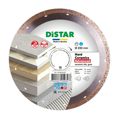 DISTAR Hard Ceramics Advanced 10" Porcelain Slab Diamond Blade close-up