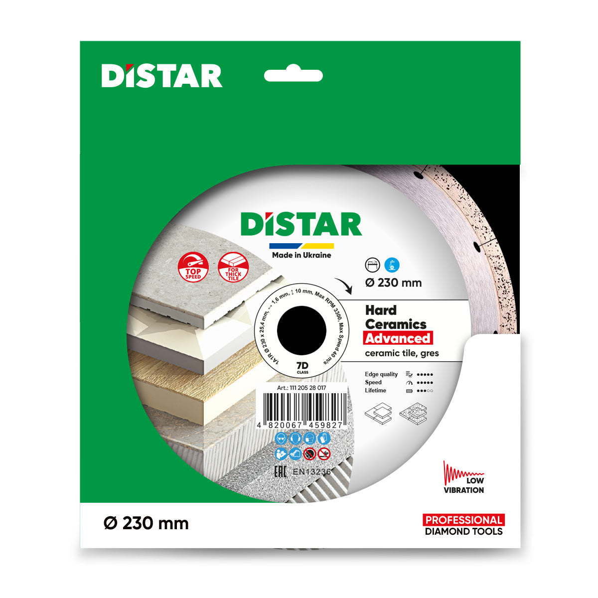 DISTAR Hard Ceramics Advanced 10" Porcelain Slab Diamond Blade