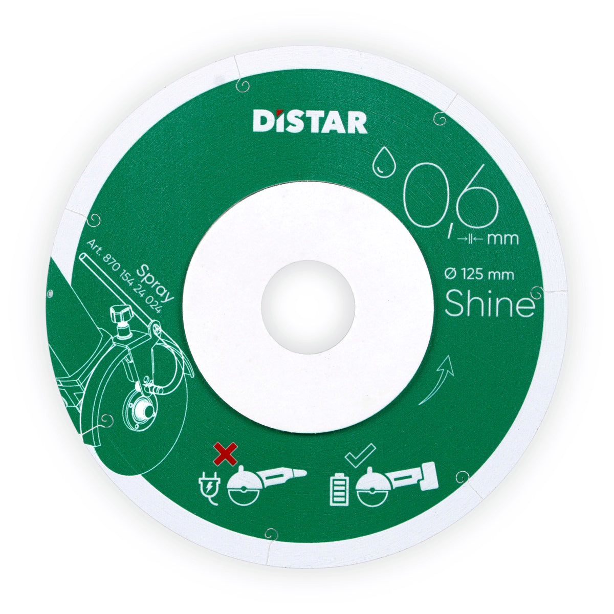 DISTAR Shine 5" Ultra-Thin Porcelain Diamond Blade - 0.6mm application view