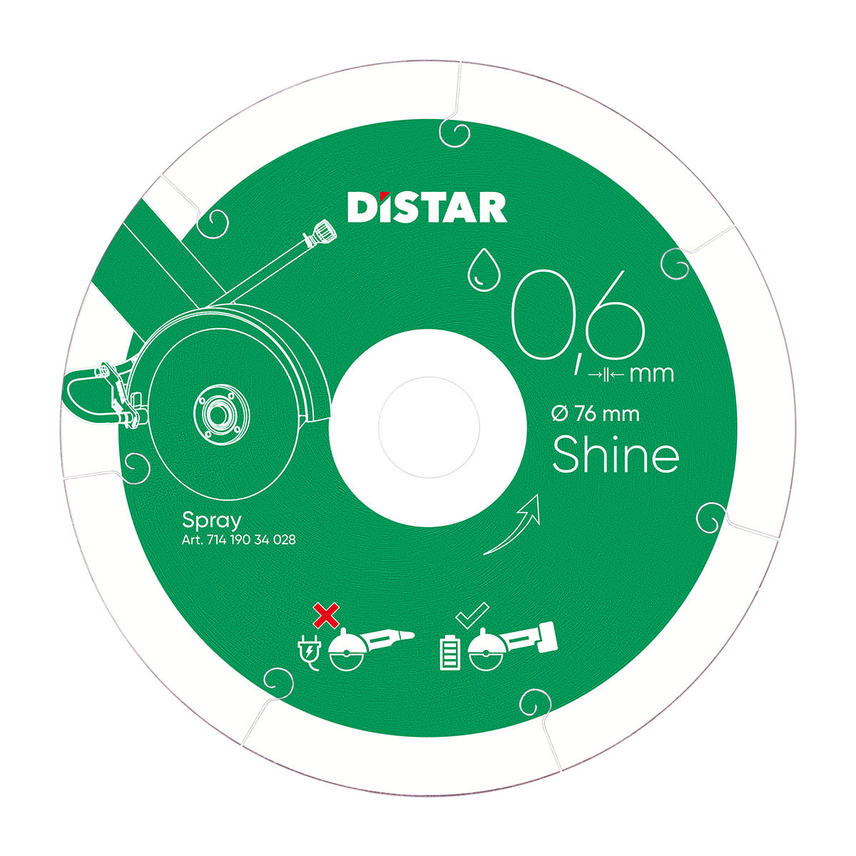 DISTAR Shine 5" Ultra-Thin Porcelain Diamond Blade - 0.6mm - product image 7