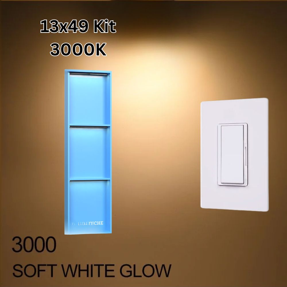 Illuminiche 13x49 LED Shower Niche with INSWITCH Kit 3000K Soft White
