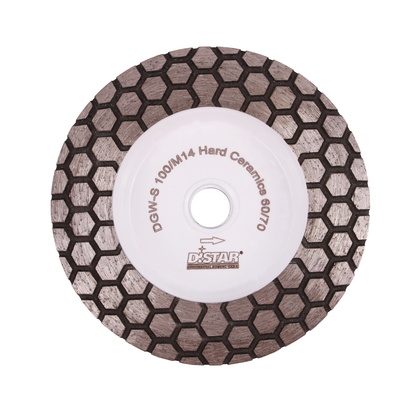DISTAR Hard Ceramics 4" Diamond Grinding Cup - 60/70 Grit application view