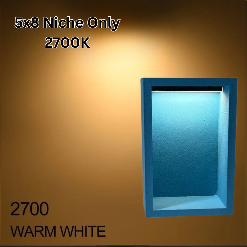 Illuminiche 5x8 LED Shower Niche 2700K Warm White