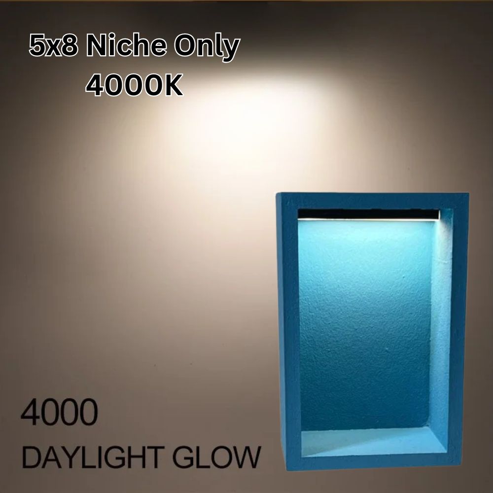 Illuminiche 5x8 LED Shower Niche 4000K Daylight