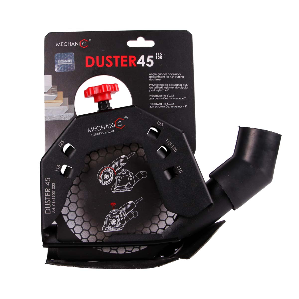 Mechanic DUSTER 45 4.5"-5" Tile Miter Cutting Guard for professional tile installation