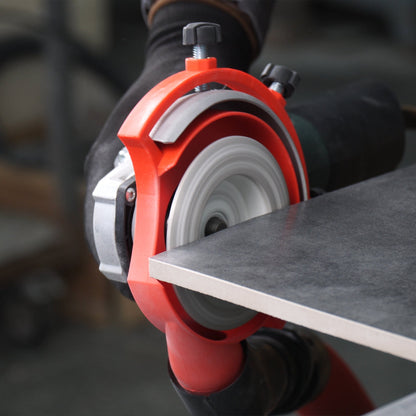 Mechanic EdgeDUSTER 4.5"-5" Dust Shroud for Tile Edge Grinding application view