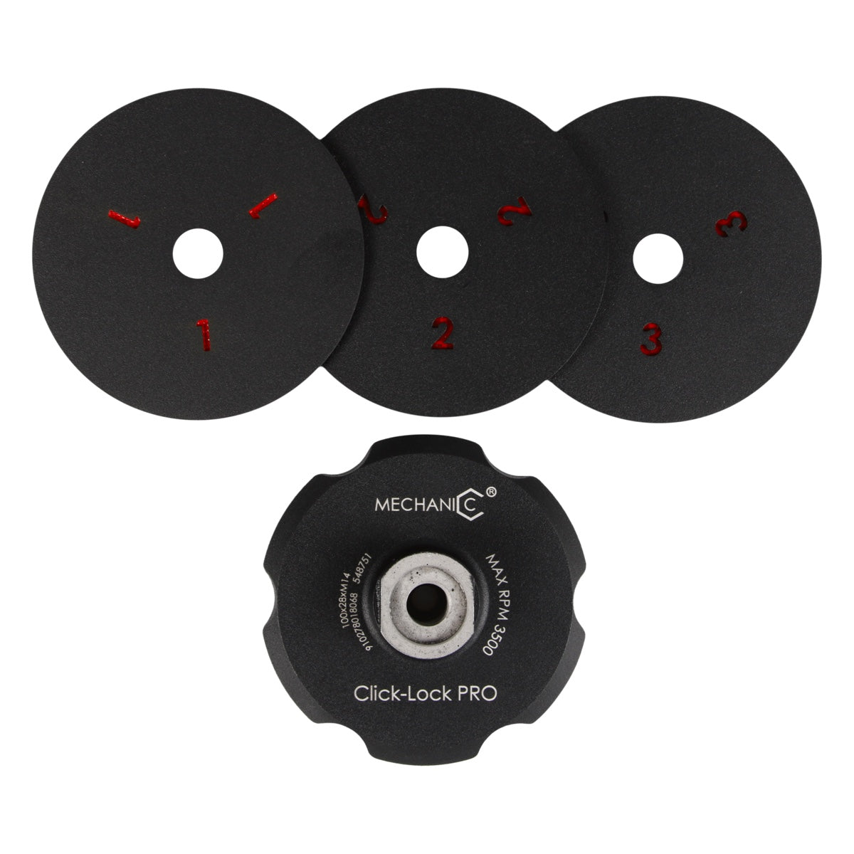 Mechanic Click-Lock PRO 4" Magnetic Polishing Pad Holder detail view