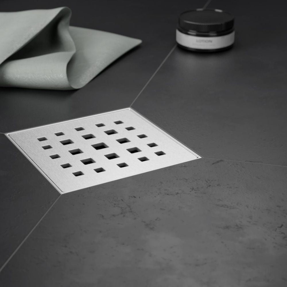 Gruen Aqua brushed point drain