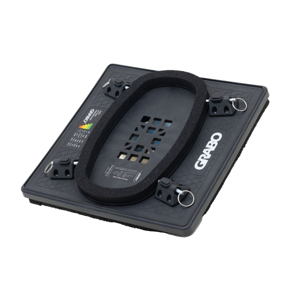 GRABO HIGH-FLOW comes with 12x12 inch suction plate