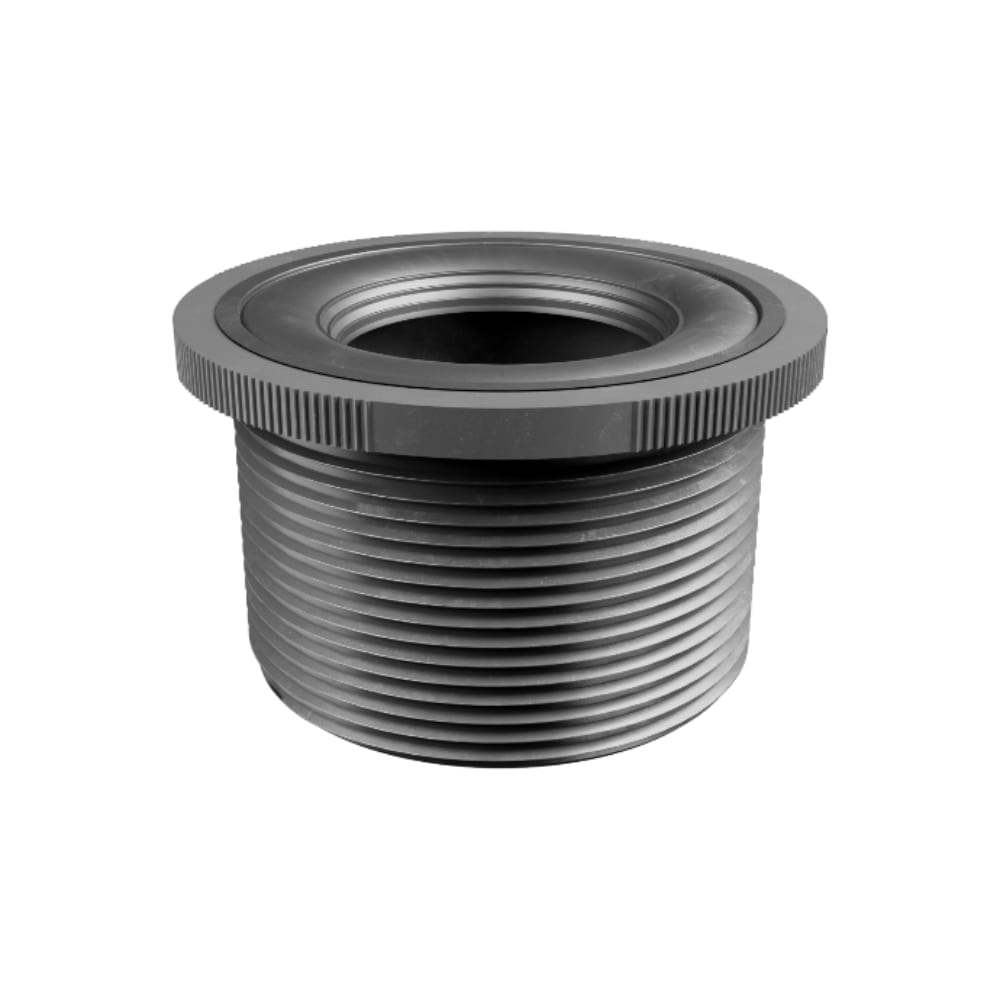 Gruen threaded adaptor adjusts height for the perfect linear drain installation