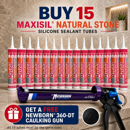 Maxisil Natural Stone Sealants Case Free Caulk Gun