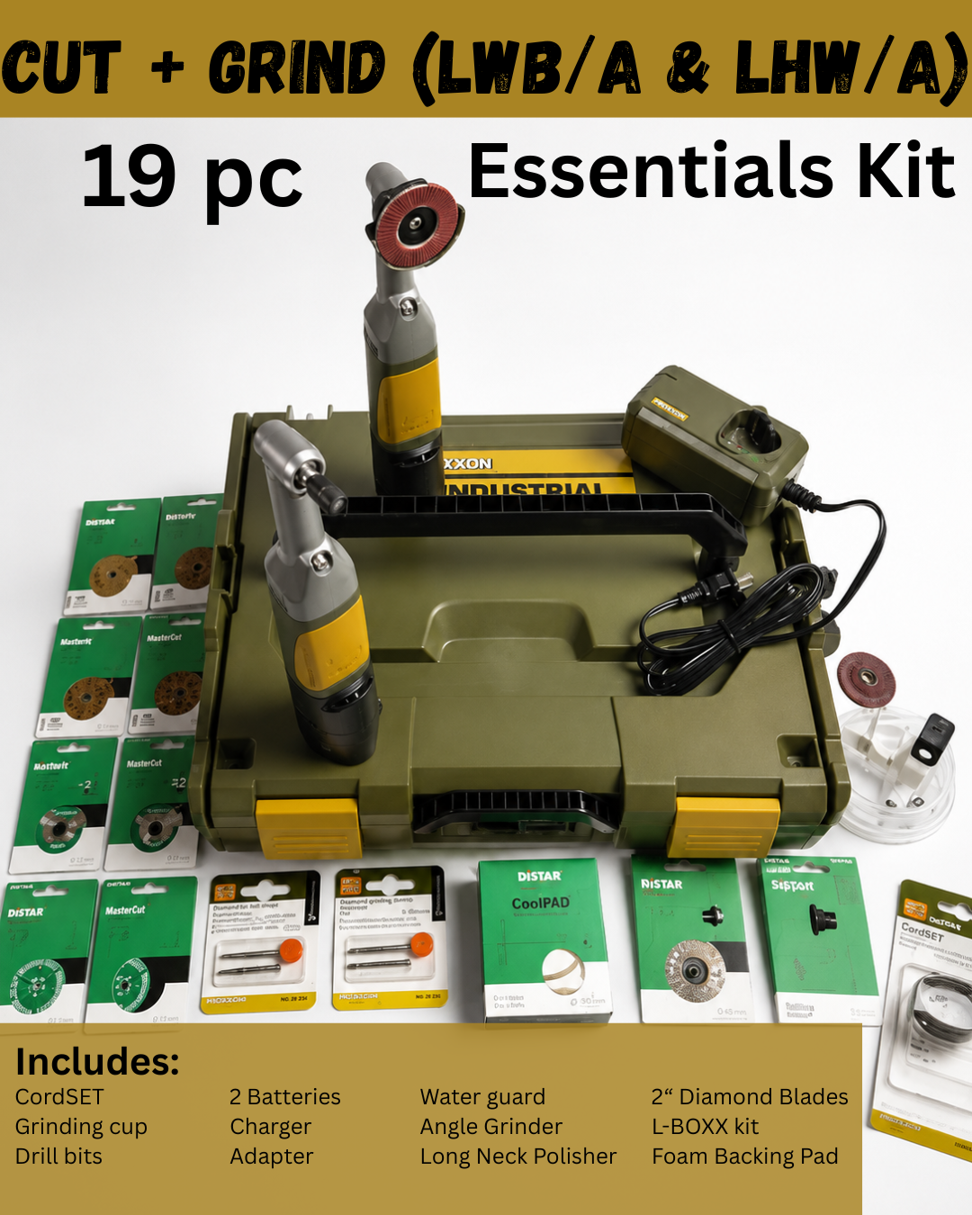 Proxxon-DISTAR Essentials Kit - Cut and Grind (LWB/A + LHW/A) - product image 1