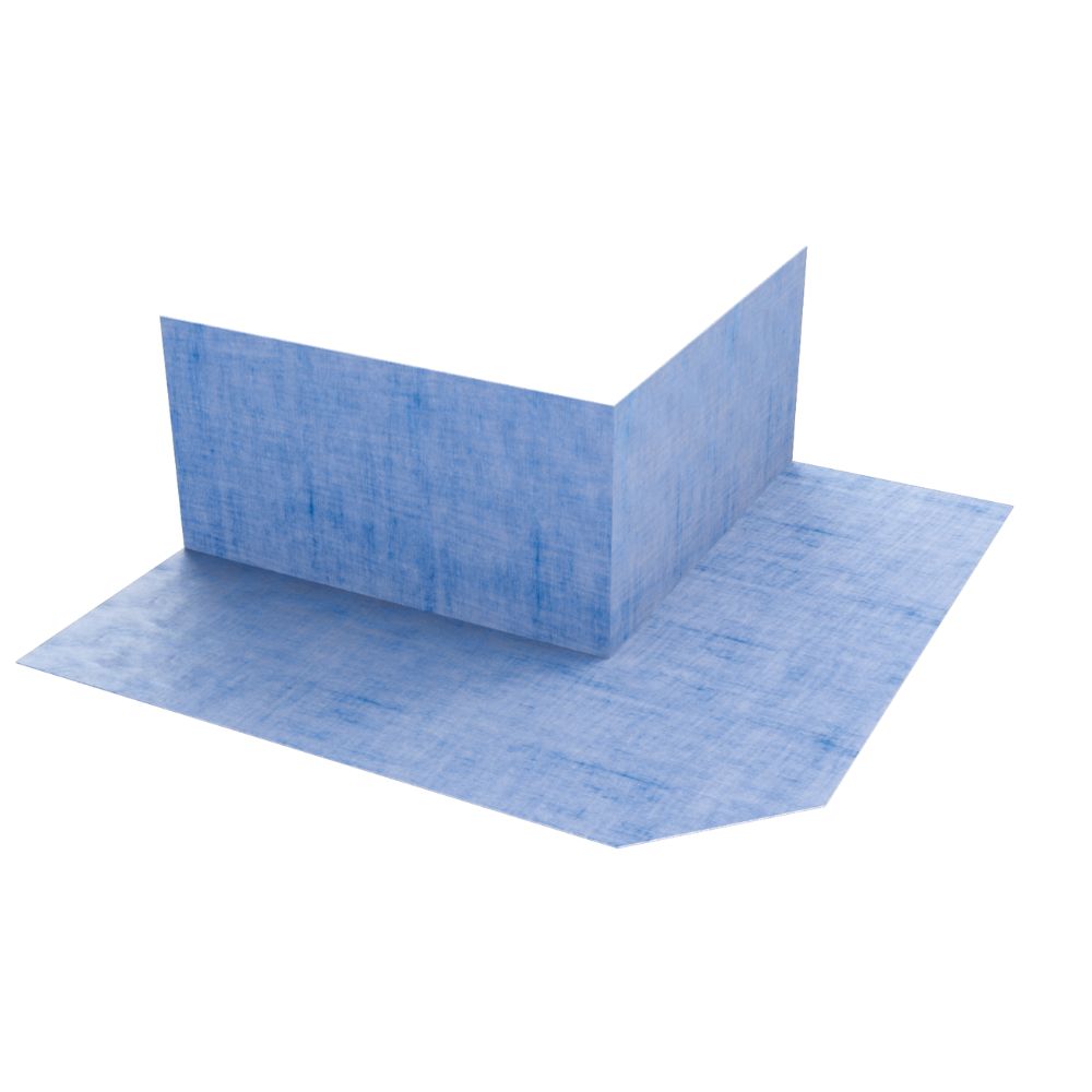 Preformed waterproofing outside corner for tile installation