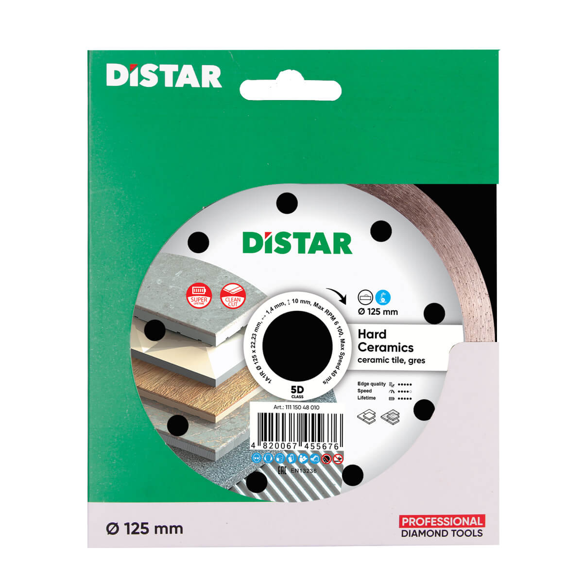 DISTAR Hard Ceramics 10" Wet Diamond Blade for Porcelain Tile application view