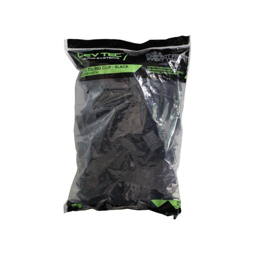 Levtec 1/8 inch black leveling clip 250pc bag