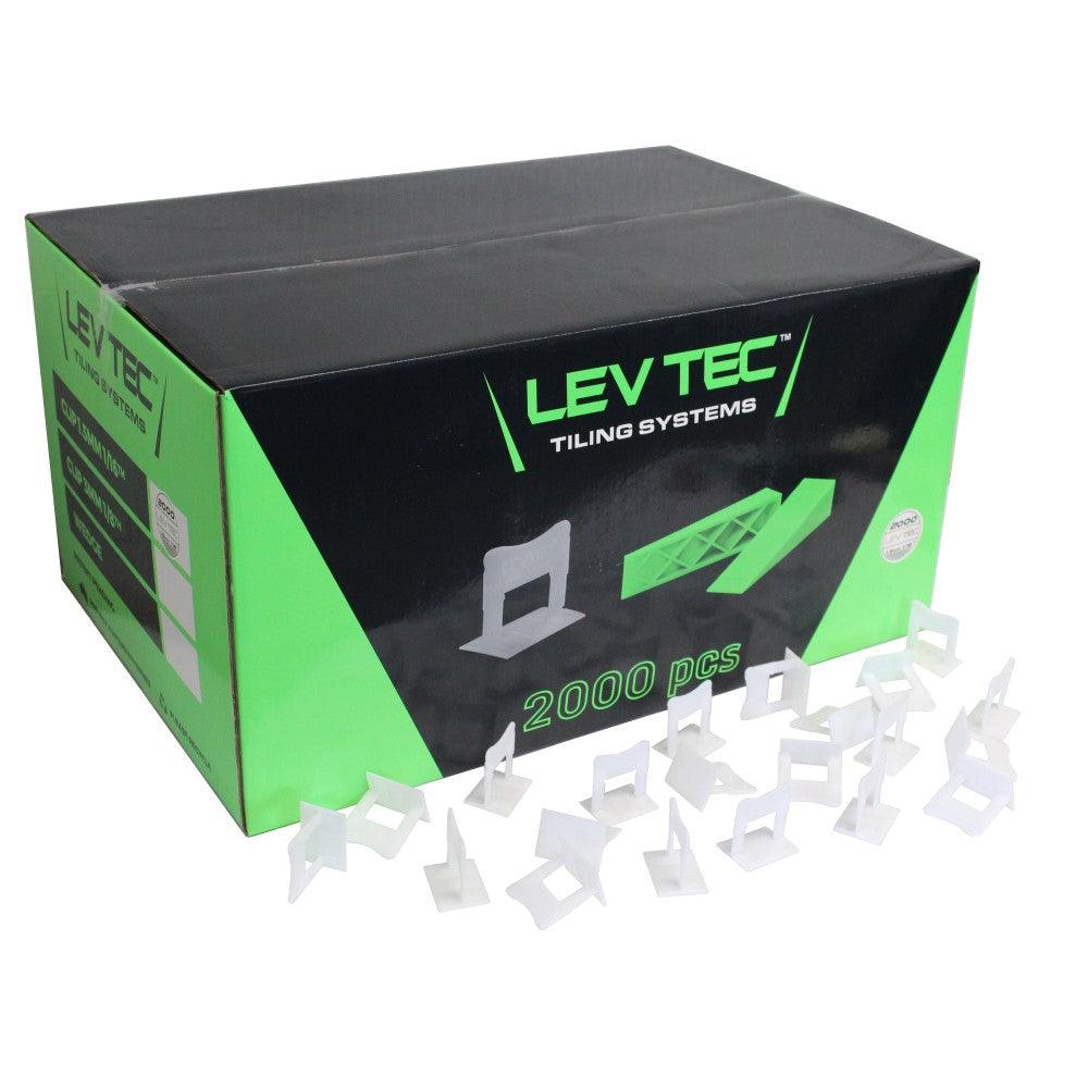 LEVTEC Tile Leveling Clips 1/16" - bulk box