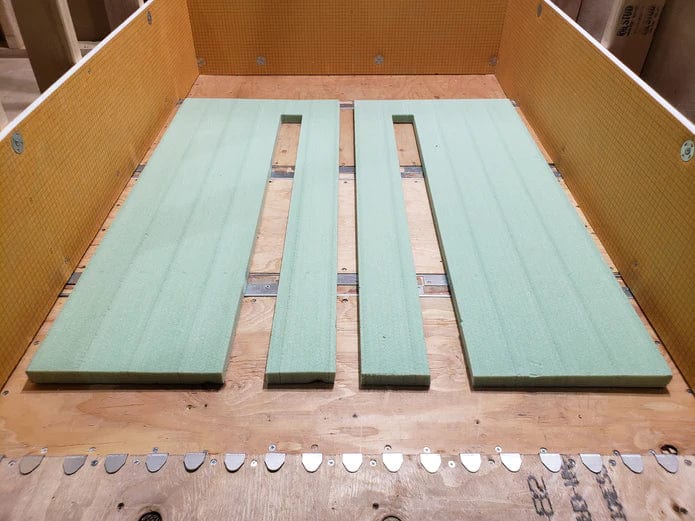 Linear drain filler kit for ada showers