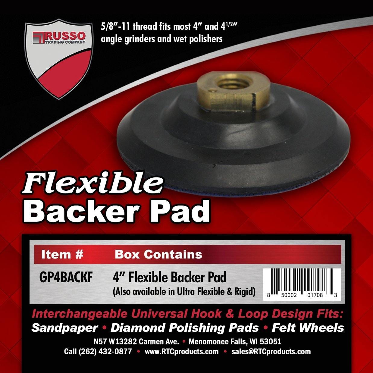 Russo Trading Company 4" Hook & Loop Backer Pad 