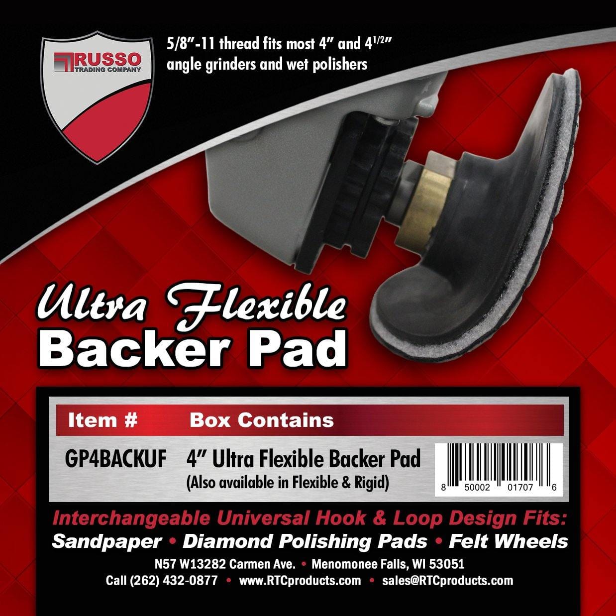 DAMO 4-Pack Aluminum Backer Pads For 4" Diamond Polishing Pads – Model 4ABH