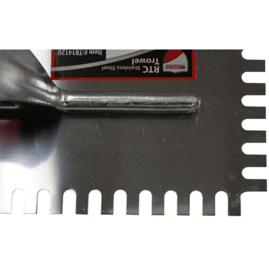 RTC Products Stainless Steel Notched Tile Trowels 