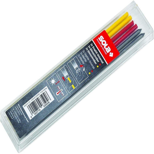 SOLA TLM EM F Deep Hole Marker Lead Refill 6-Pack - TileTools