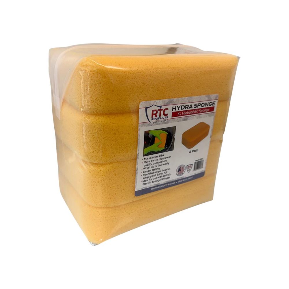 HYDRA XL grout sponge 4-pack in retail-ready packaging